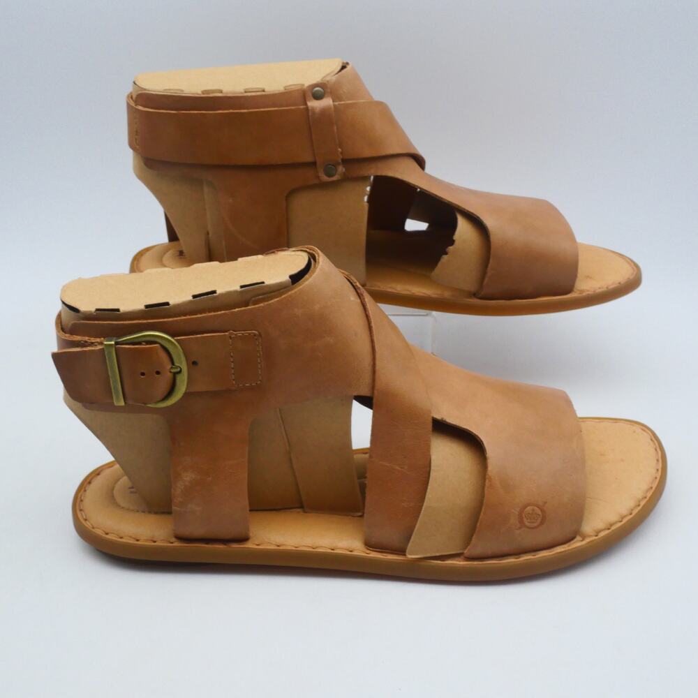 NEW Born Marlowe Women's 11 Sandals Brown Tan Leather Fisherman Cottage Core - Picture 4 of 8